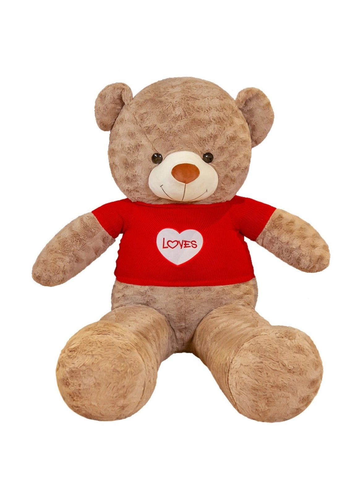 Huitich Teddy Bear 80 cm Dark Brown Heart Design Sweater Plush