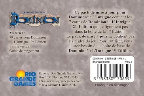 Dominion: L'Intrigue - 1st Edition Update Pack (French)