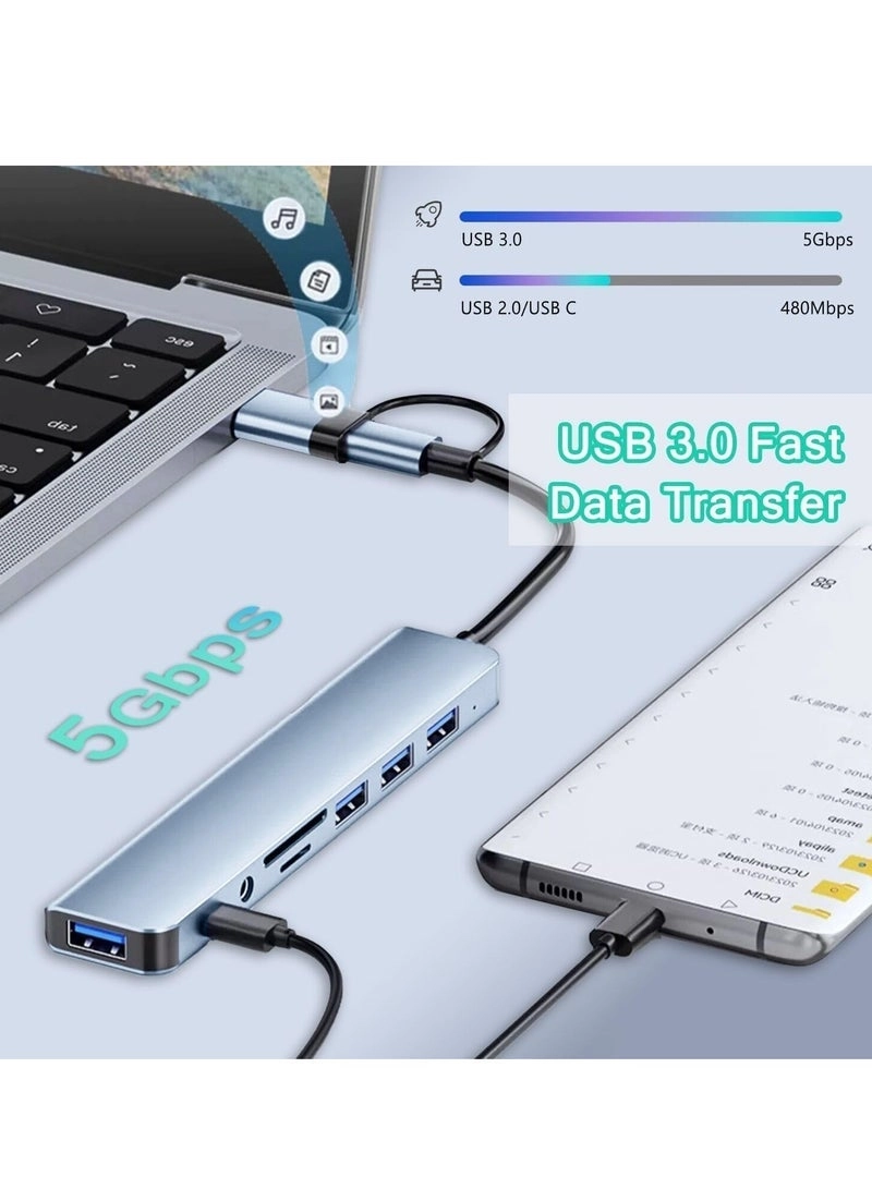 USB-C Multiport Hub Adapter - 4K HDMI Gigabit Ethernet