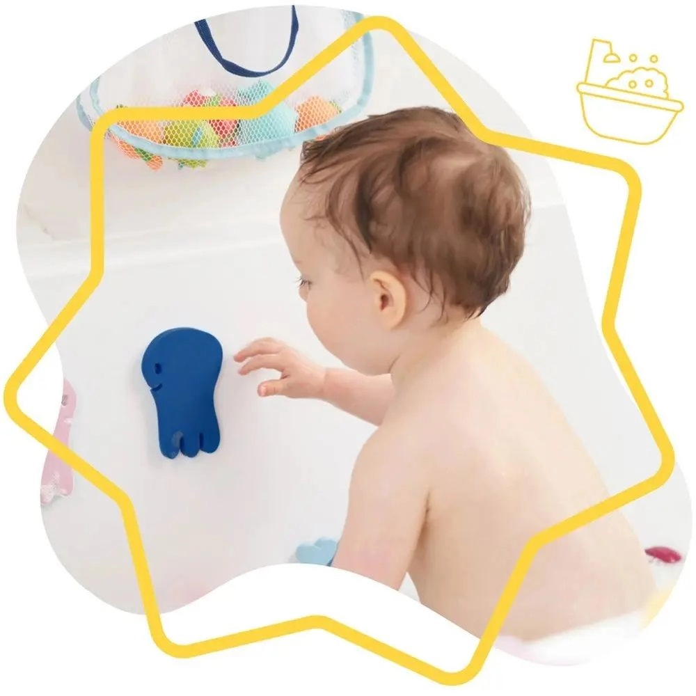 8 Stick Anywhere In Bath Stickers - Multi Colour 15 Months