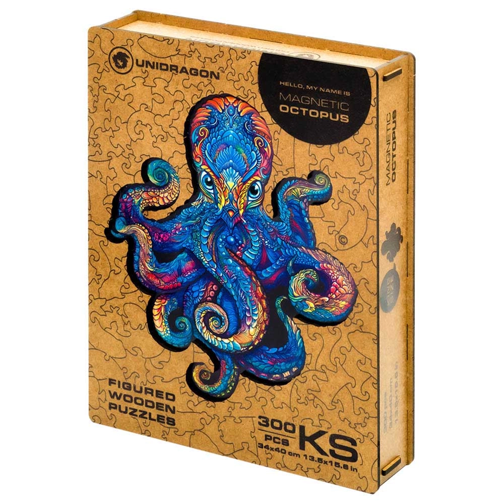 Unidragon Magnetic Octopus Wooden Puzzle (4107390-OCTOPUS_KS) - 300 pcs