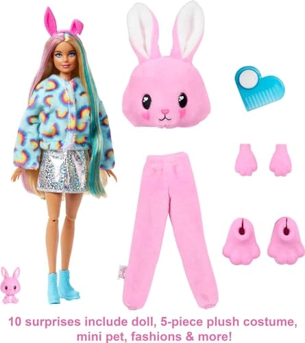 Barbie Cutie Reveal - Bunny Plush Costume with Pet Color Change