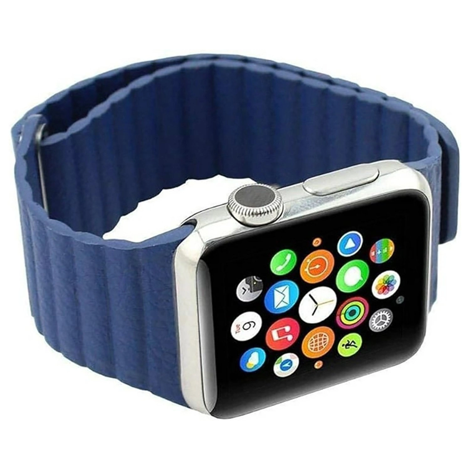 Leather Magnetic Link Watch Band for Apple Watch - 44/45mm