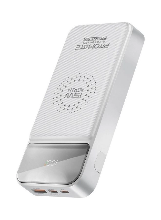 Promate AuraTorq-20 - 20000mAh Fast Charging 15W Wireless