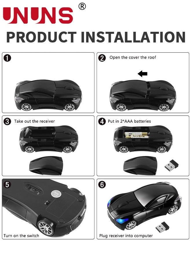 Cute Cartoon Pattern Slim Mouse - Wireless