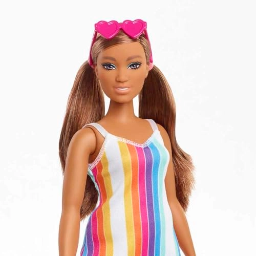 Barbie Loves The Ocean Beach-Themed Doll - 11.5-inch Recycled Plastics Curvy Brunette