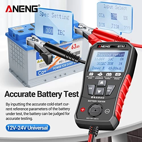 BT82 - Portable Digital Car Battery Tester