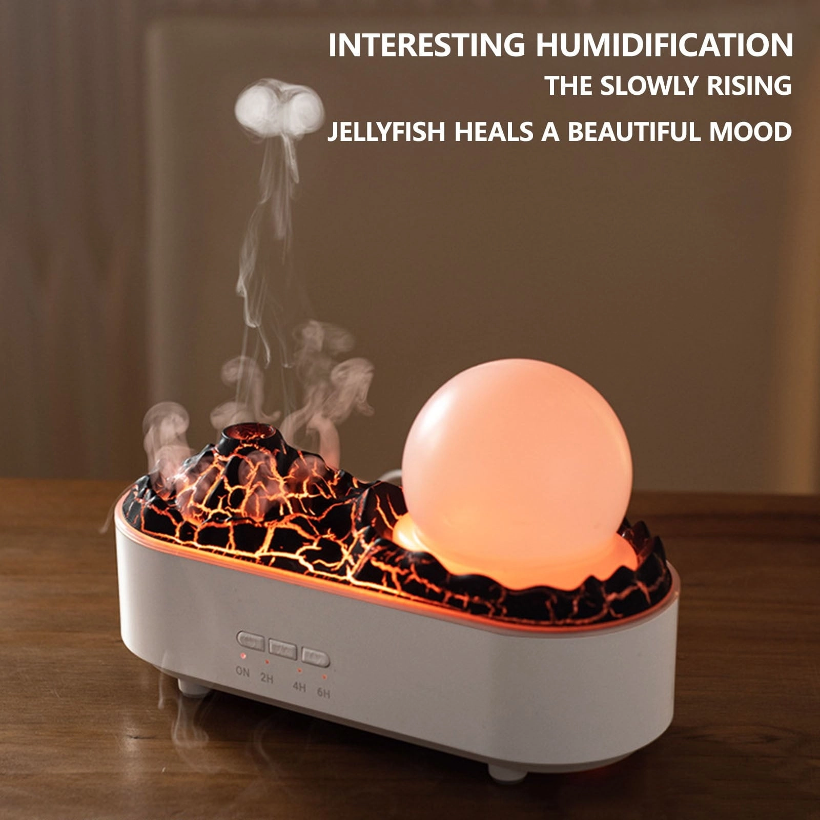 Lava Volcano Humidifier - USB Aroma Diffuser 3D Flame Ball