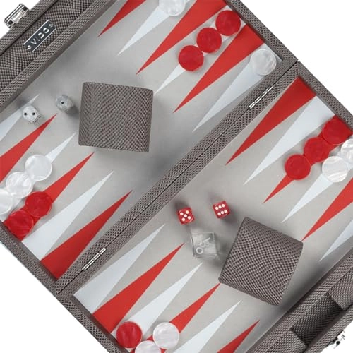 Backgammon Set - 20 inch 44mm Checkers Vegan Leather