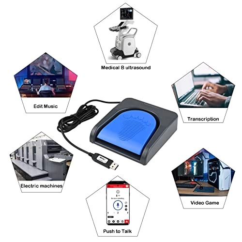 Single Foot Pedal Switch - USB, USB-C