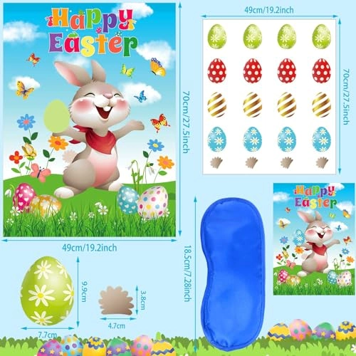 Pin The Tail on The Bunny Activity Sticker Book 24 pcs