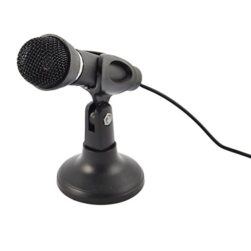 3.5mm Stereo Studio Speech Microphone Mic Stand Mount - Black Small