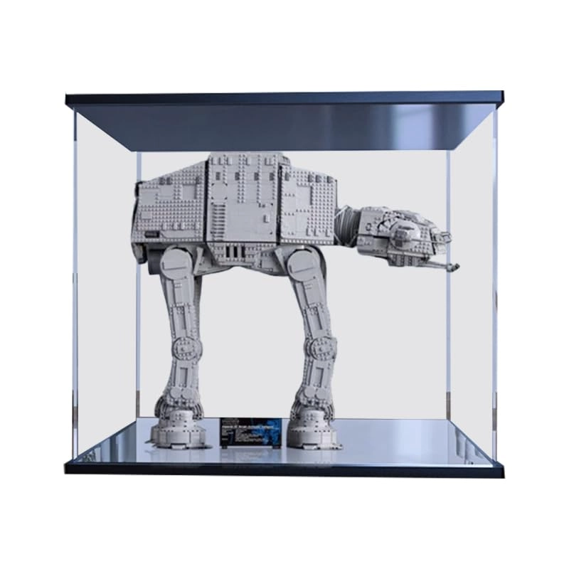 HCAEIOFJ Clear Acrylic Display Case - for 75313 Black Bottom+Top