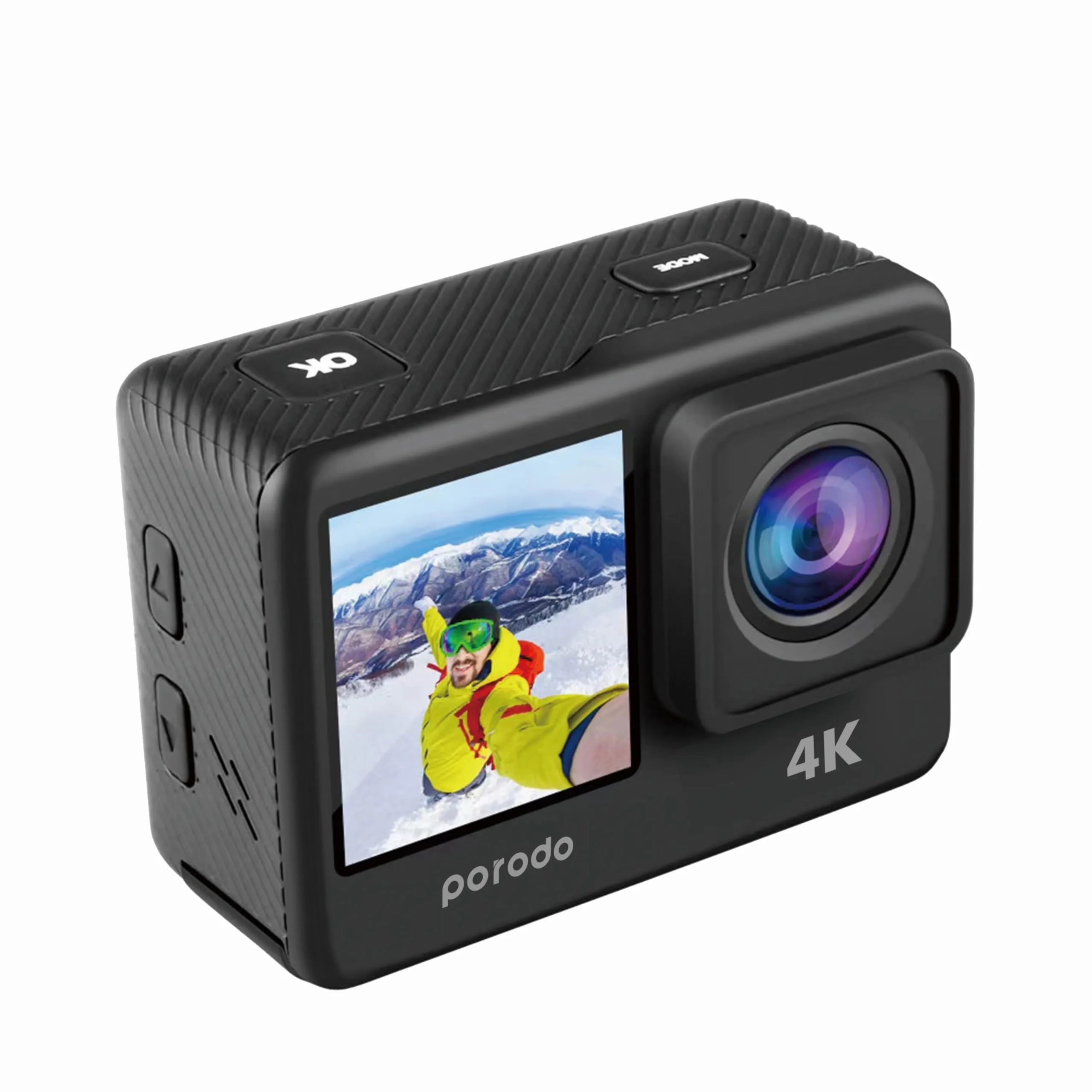 Porodo Lifestyle Fully Waterproof UHD Action Camera 4K60 Dual Display
