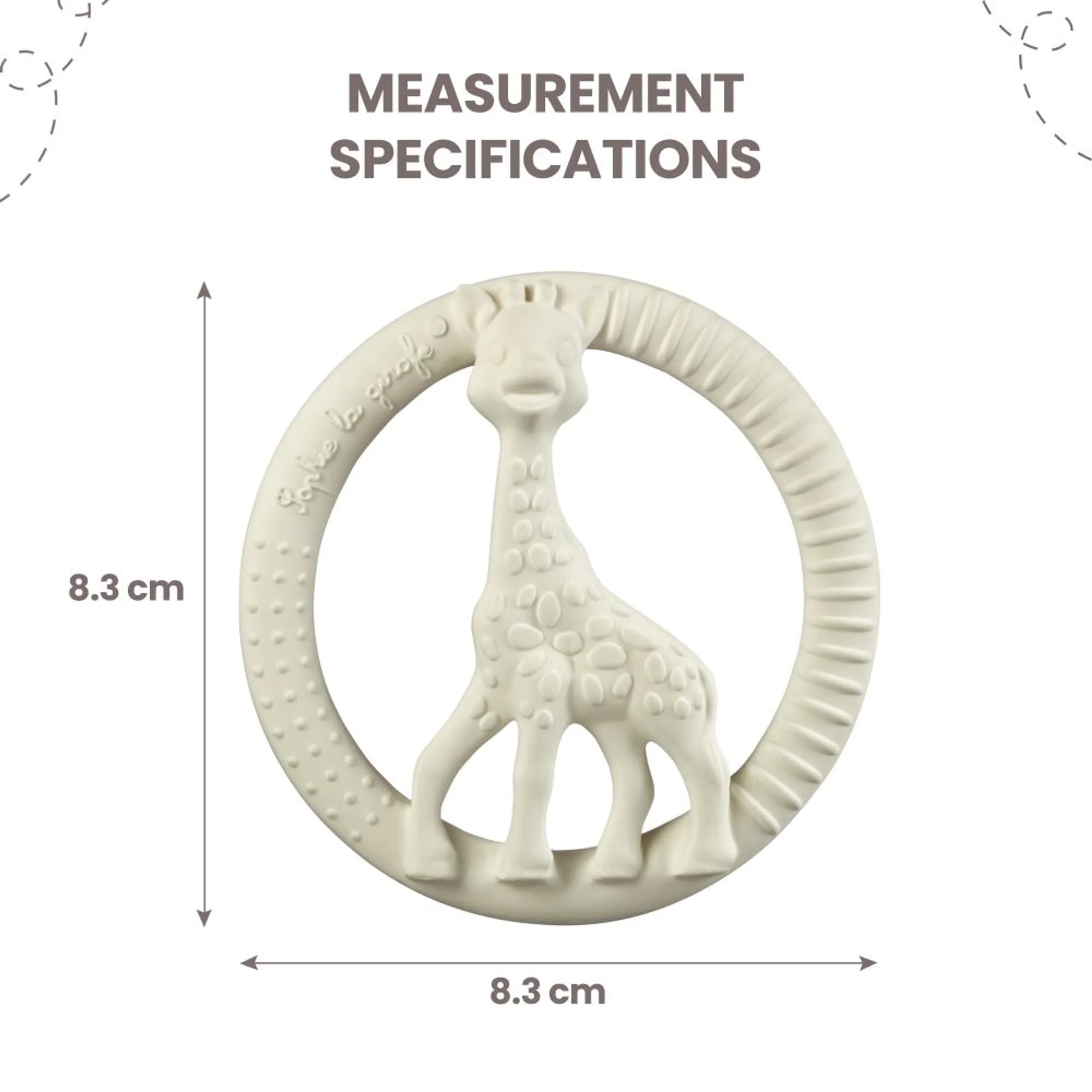 So'Pure Circle Teether - 100% natural rubber Multicolor