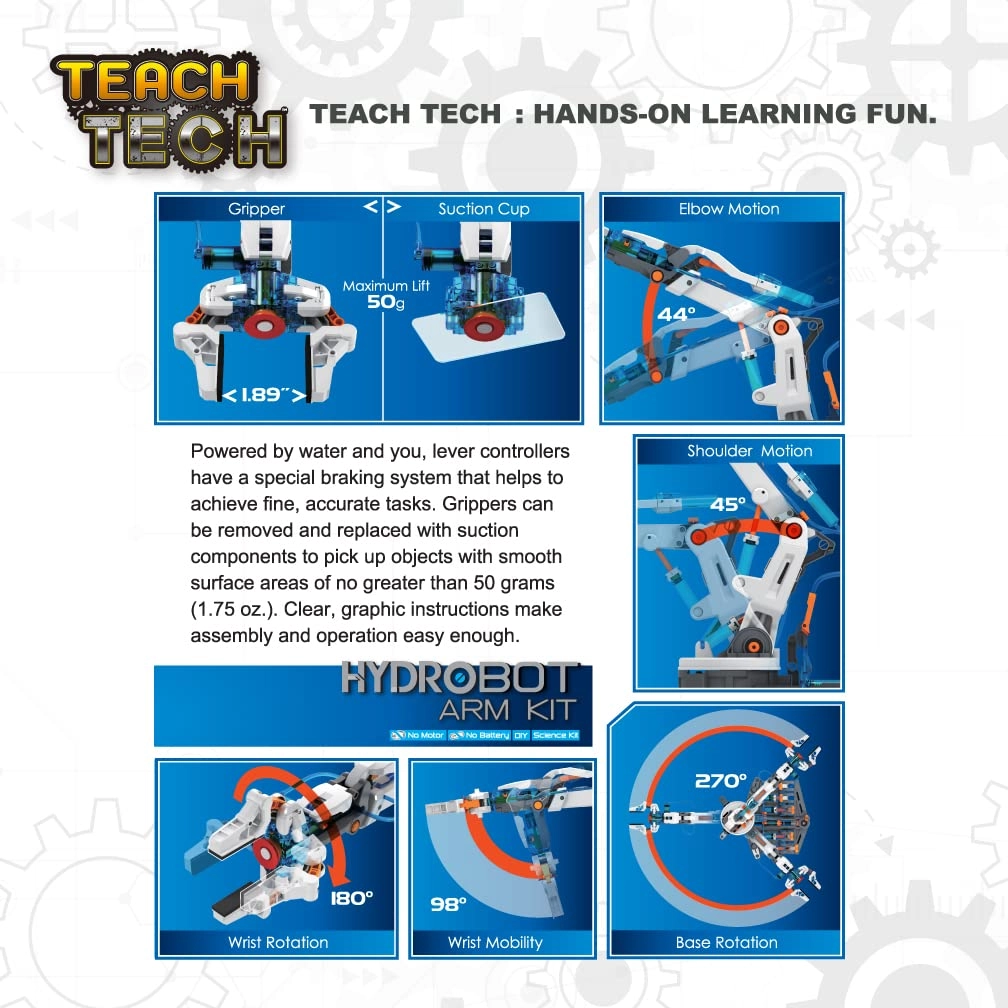 Hydrobot Arm Kit Mechanical Engineering - 12 years+ 230 pieces