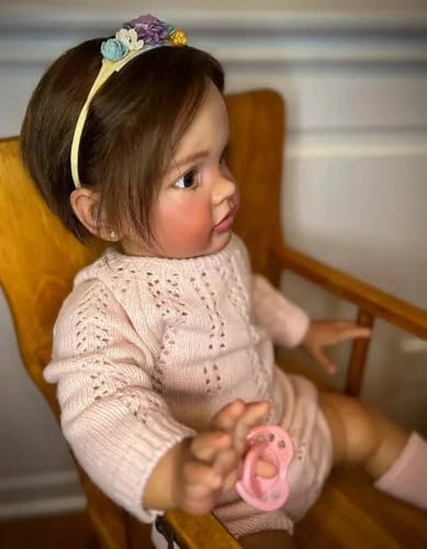 Pippa Reborn Baby Doll - 26 inch Cotton Vinyl Hand-rooted Curly Hair Ages 3+