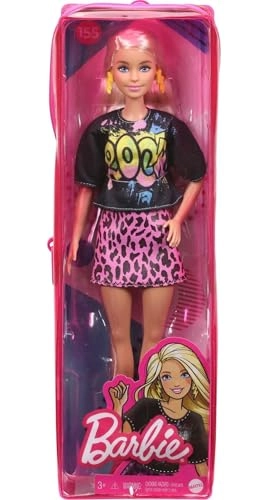Barbie Fashionistas Doll #155 - Long Blonde Hair Rock Graphic T-Shirt Ages 3+