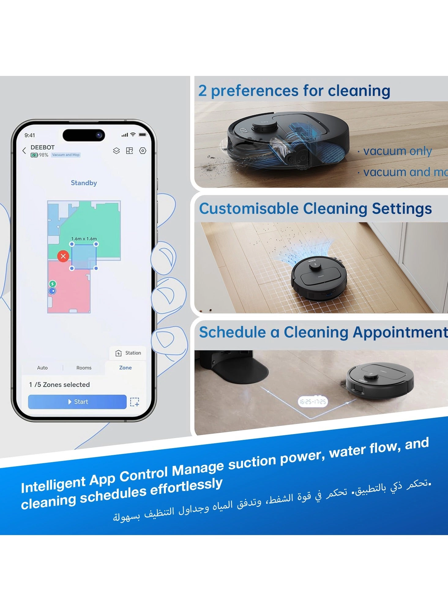 DEEBOT N30 PRO OMNI - OMNI Station, Self-Empty Station