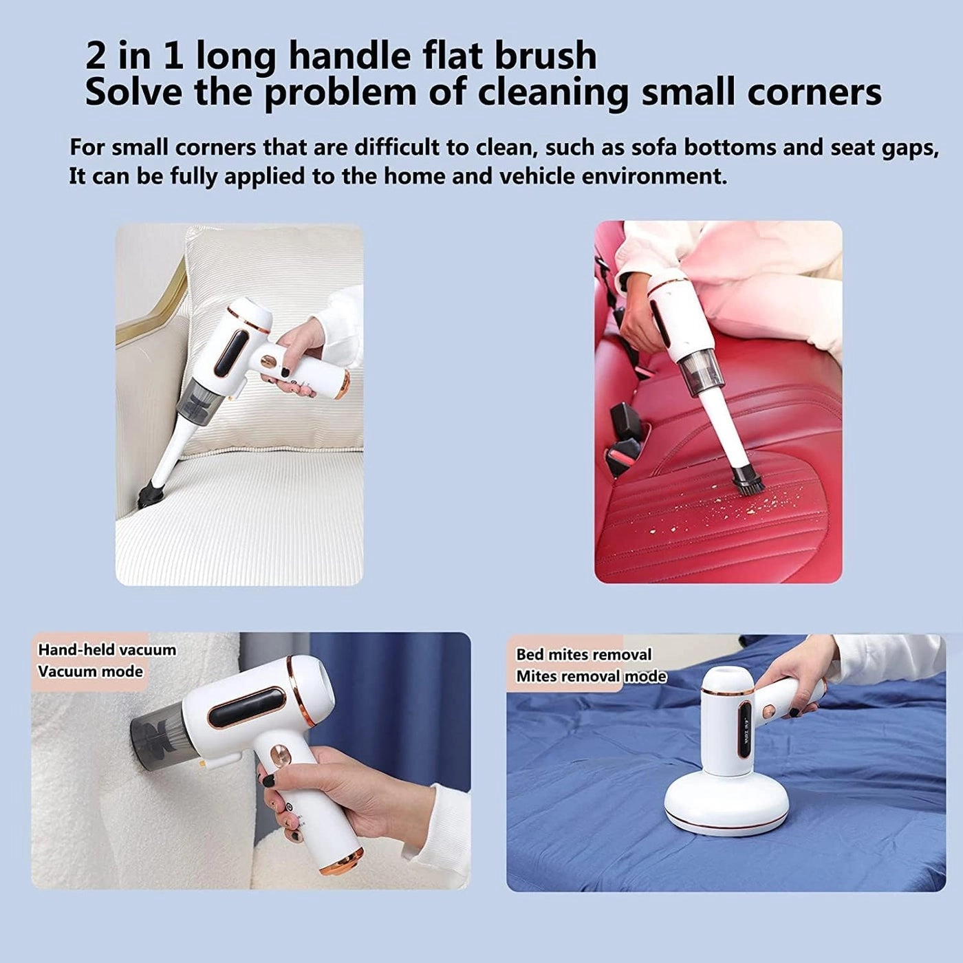 Handheld Mattress Vacuum - Cordless UV 10,000Pa