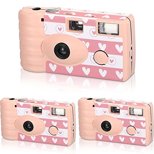Disposable Camera - 3 Pack 35mm Pink with Flash