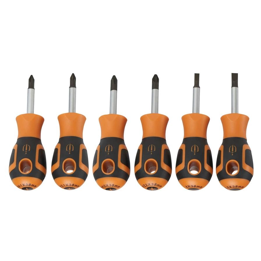 MAGNUSSON SCS17 Stubby Slotted and Phillips Screwdriver Set (6 Pcs)