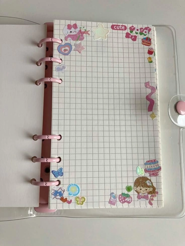 Mini Transparent Binder Spiral Diary Notebook