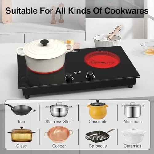 2 Burner Electric Cooktop - Electric hob