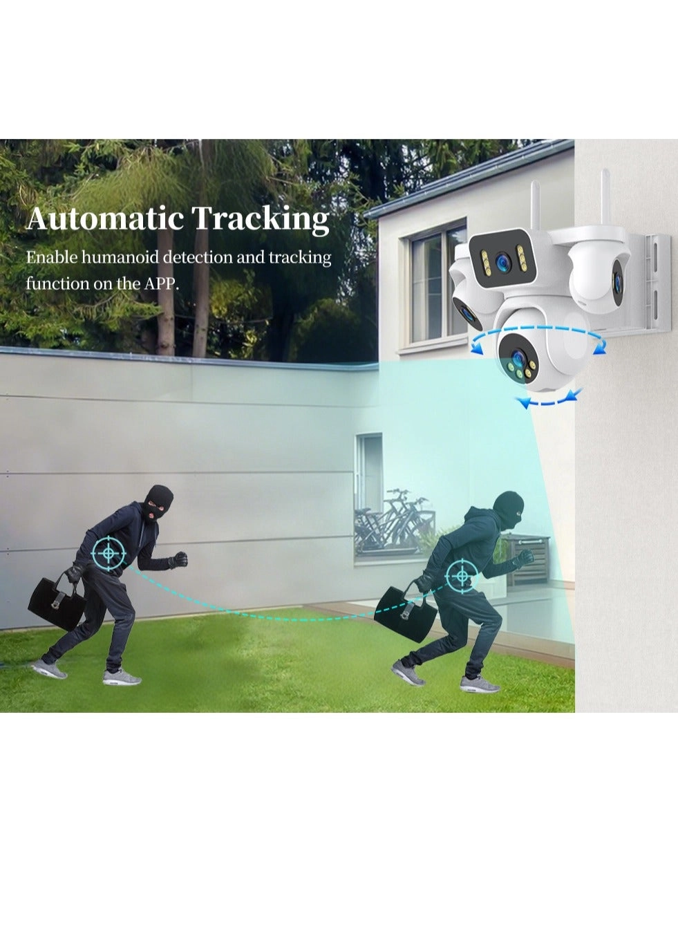 4 Screens AOV Solar Surveillance Camera