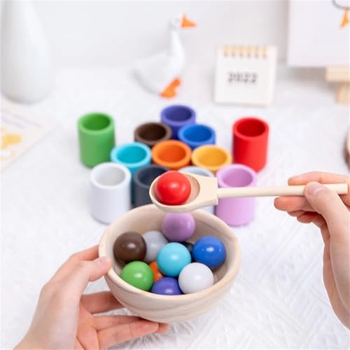 Rainbow Balls in Cups - 1 Year Old Up 12 piece(s)