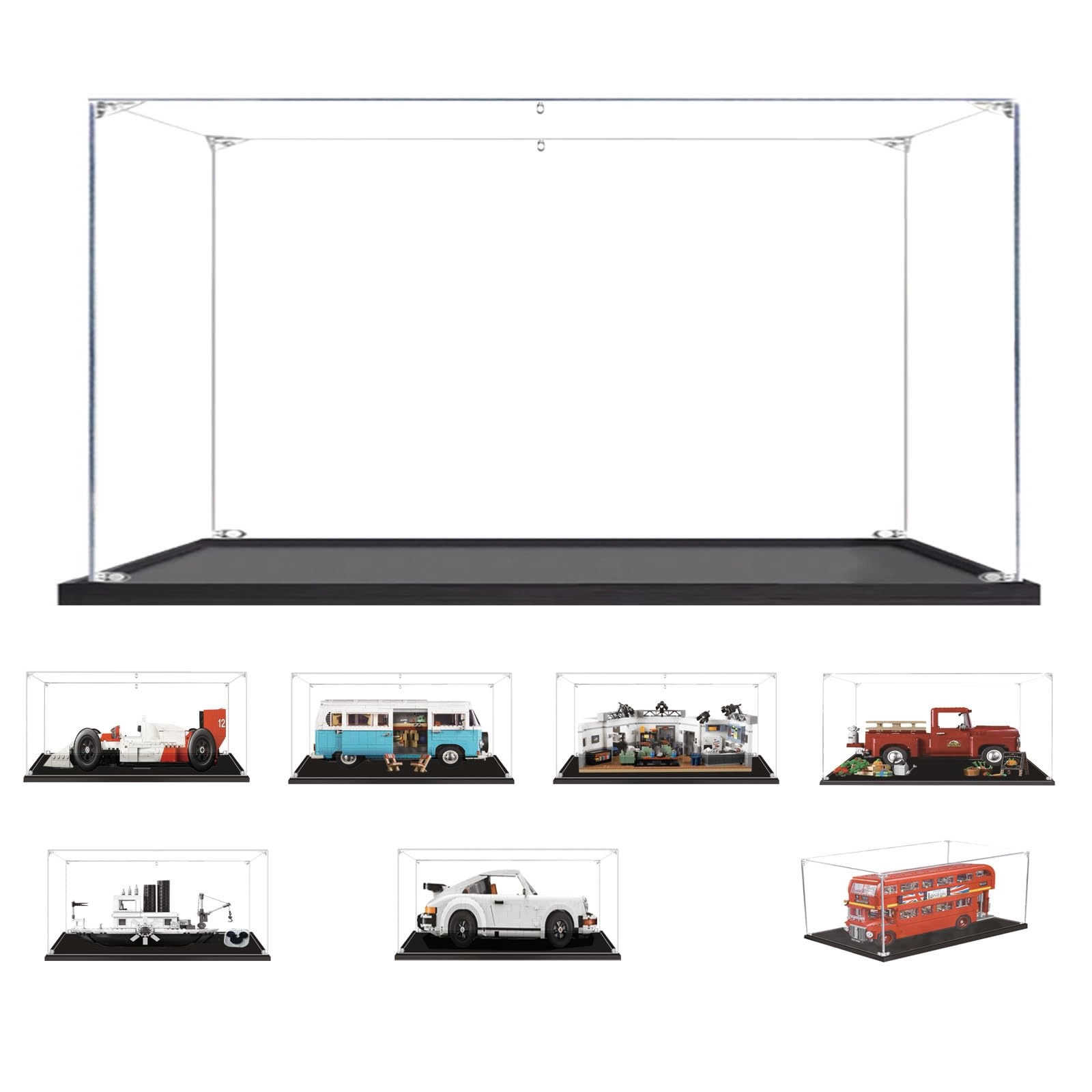 BOOVAX Clear Acrylic Display Case - Compatible with Lego 10295 / 10279 / 10258 14.9 x 7.8 x 7.8 inch