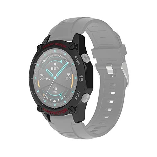 Full Body Case for Huawei Watch GT2 46mm - Waterproof Dust-proof Black+Grey Red TPU