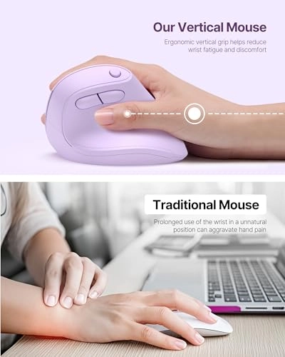 Vertical Mouse - Bluetooth+USB Dual Connection