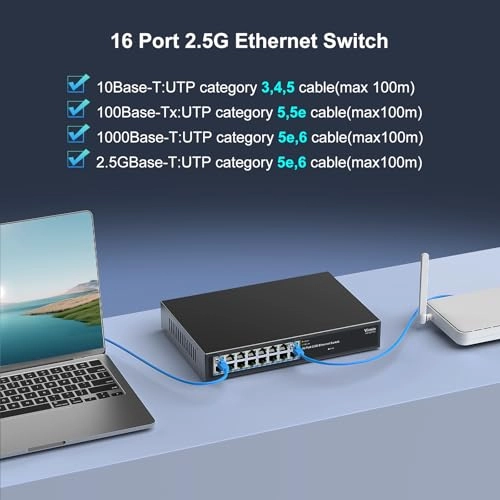 16x2.5G Ethernet Switch - 16-ports