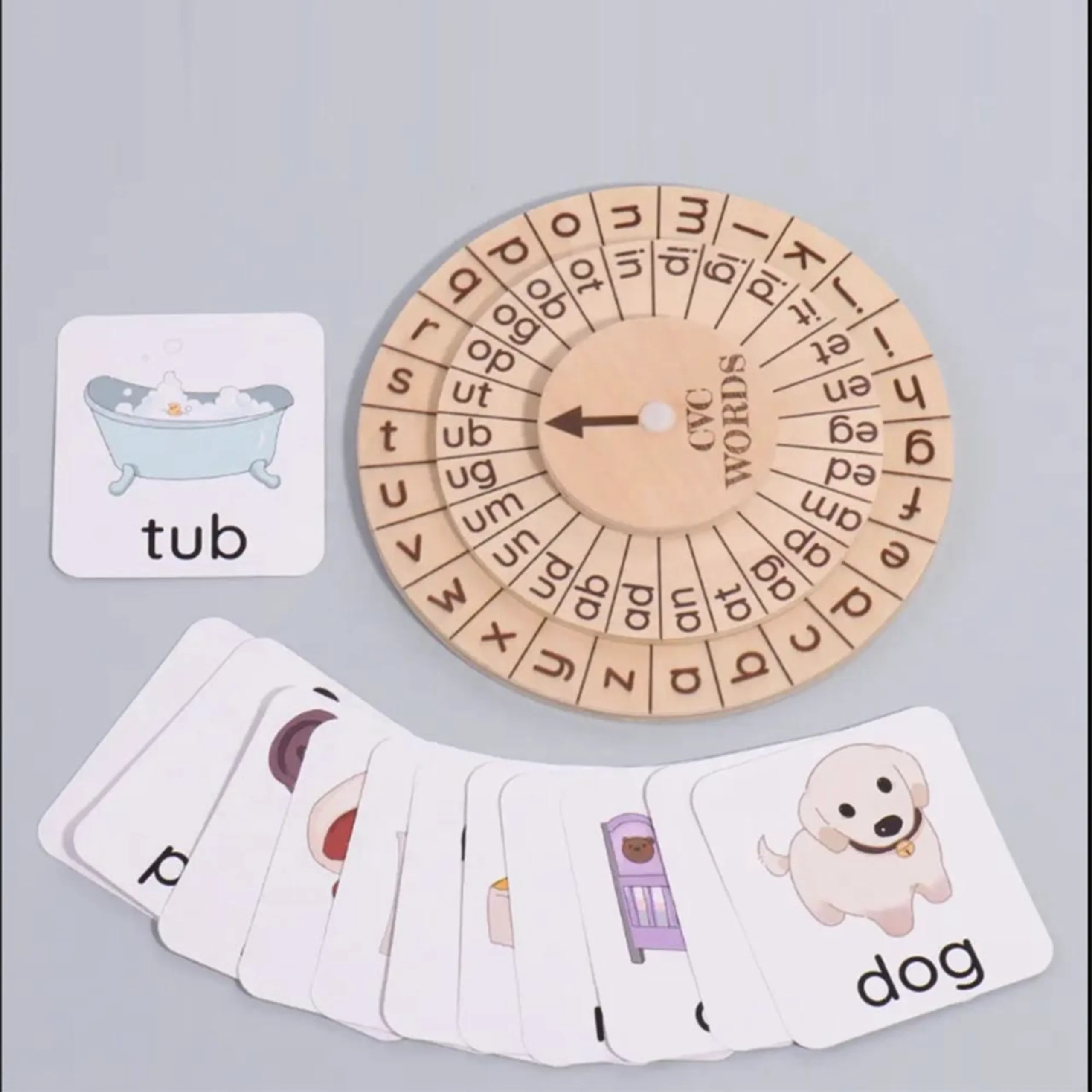 Phonics Flash Cards & Montessori Clock - 2+ Years