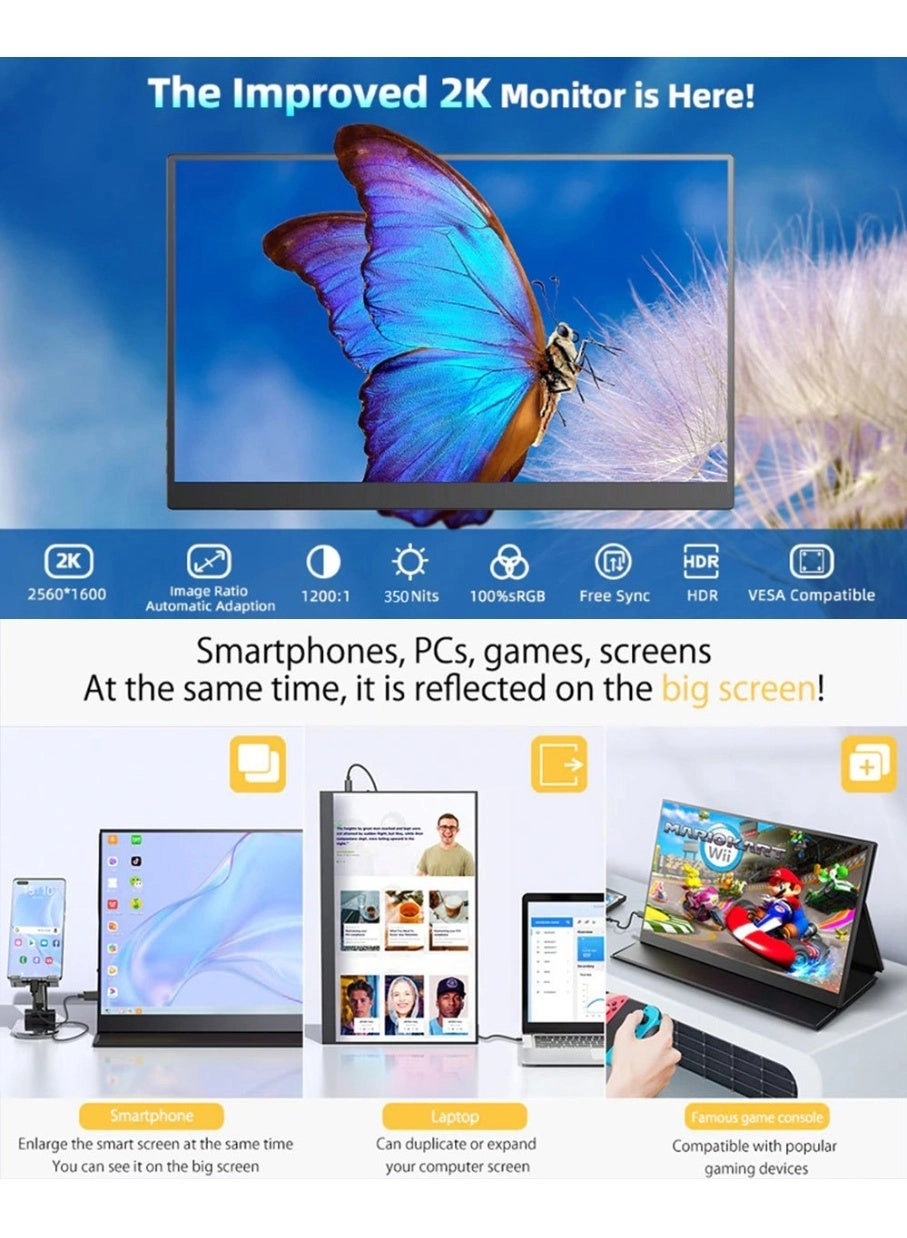 portable monitor - 14.0-inch 2.5K