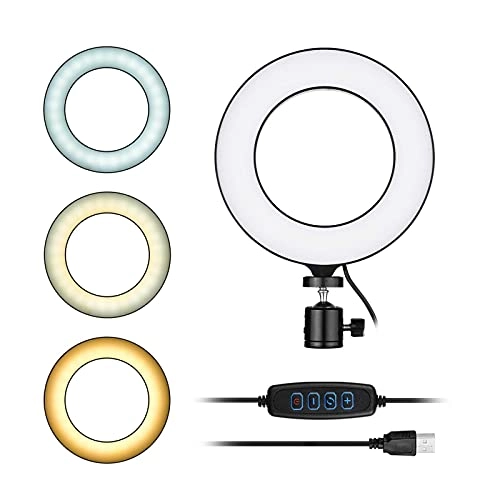 Ring Light LED - 6" Tripod 3 Light Modes