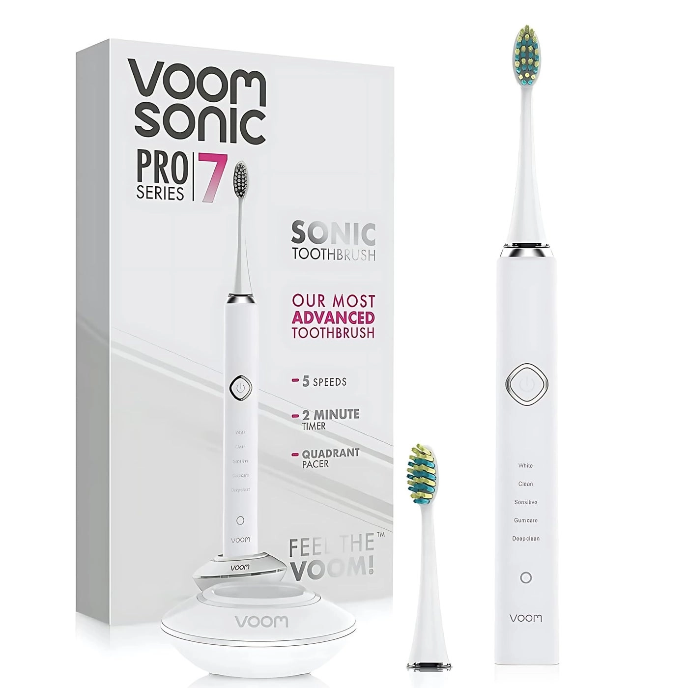 VOOM SONIC Pro 7 - 40000 VPM 5 Deep Clean Modes Rechargeable