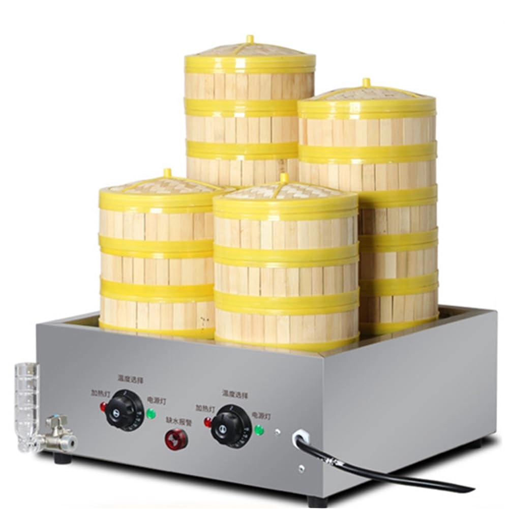 Electric Steamed Buns Machine - Four-Hole Stainless Steel 30-110C