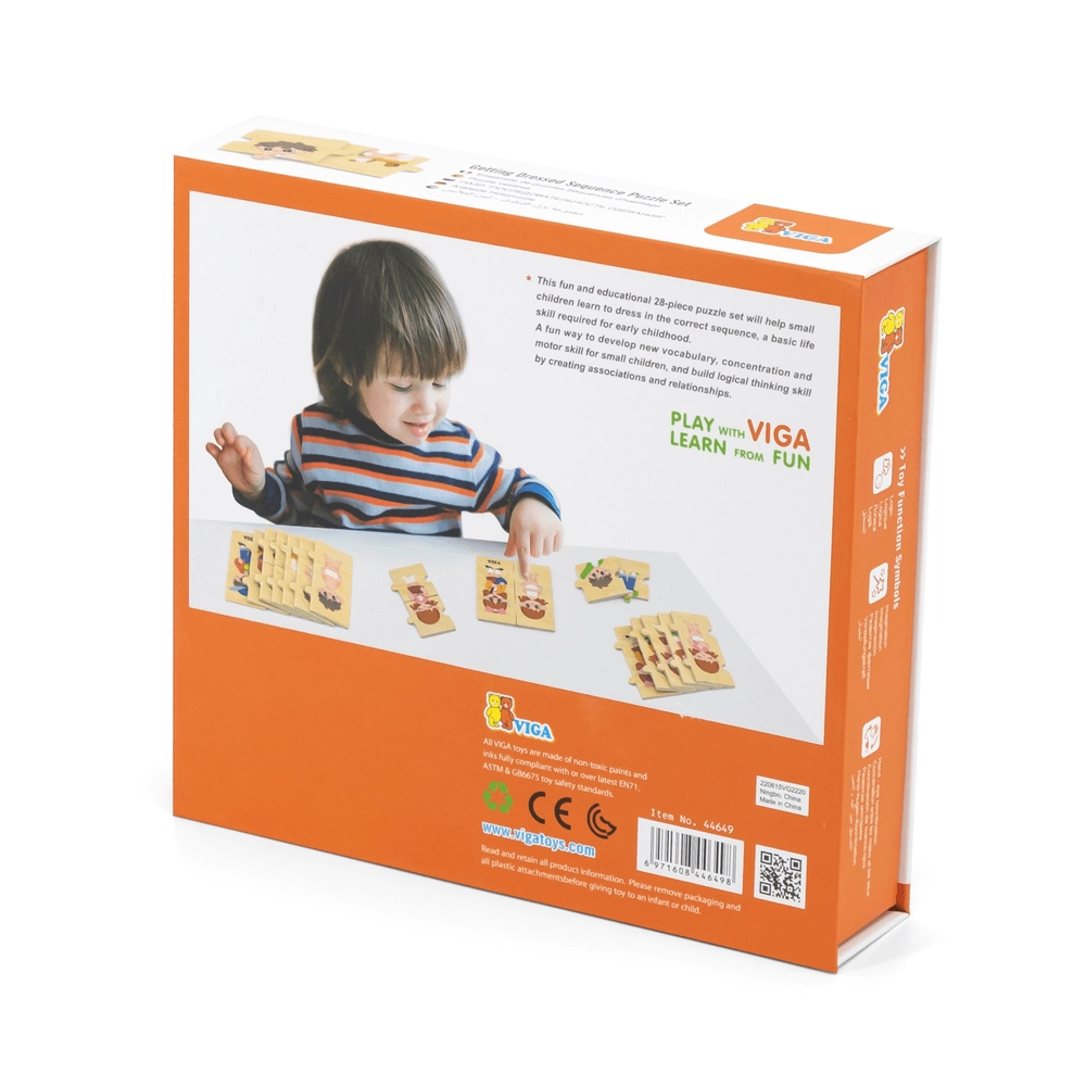 Getting Dressed Sequence Wooden Puzzle (SW-44649) - 28 pcs
