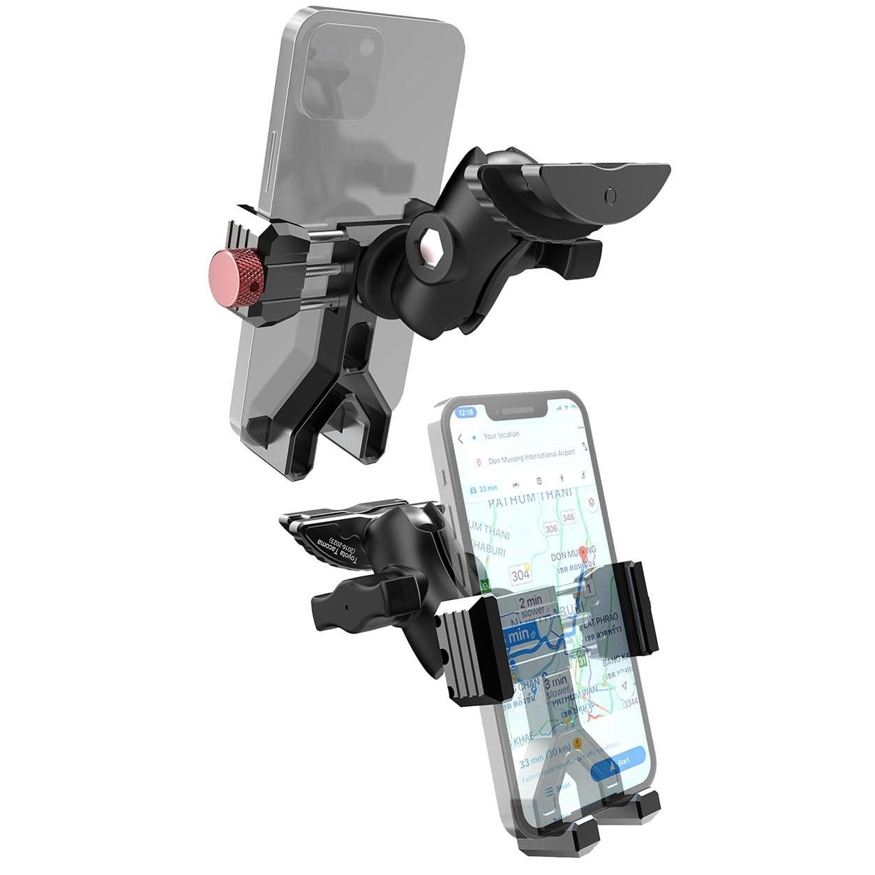 Koqeiey Aluminum Phone Mount for Jeep Wrangler JL & Gladiator JT