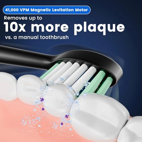 Sonic Electric Toothbrush - 41,000 VPM 1500 mAh 4 Brush Heads