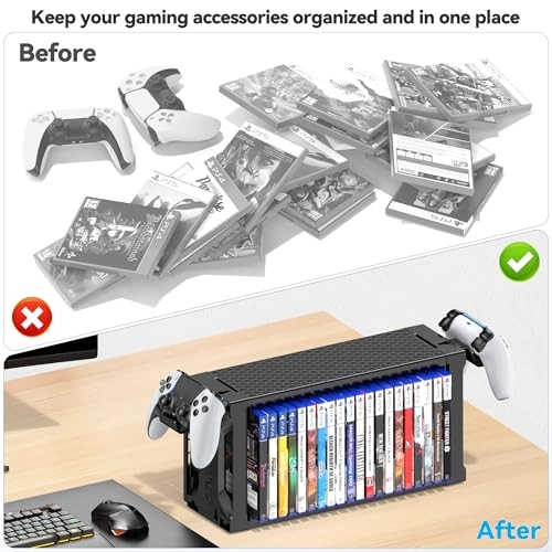 Video Game Disc Rack Tower - PS5 PS4 XBOX One Series Nintendo Switch