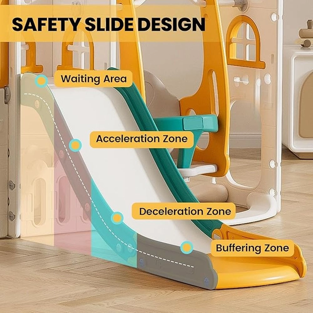 5-In-1 Children's Multiple Activity Playset With Slide - Suitable for 1 to 5 years EN71