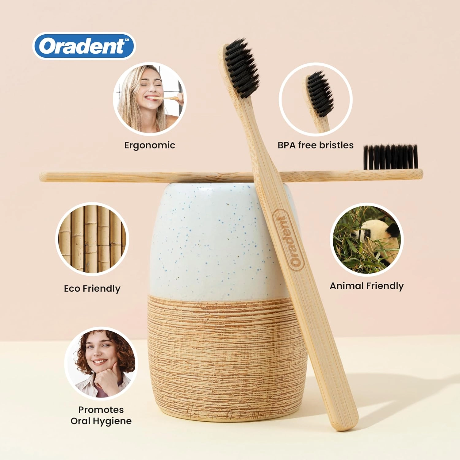 Eco Adult Bamboo Toothbrush - Medium