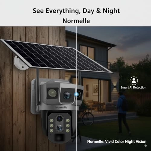 4g Solar Security Camera - 4MP Dual-Lens 4G Solar Powered