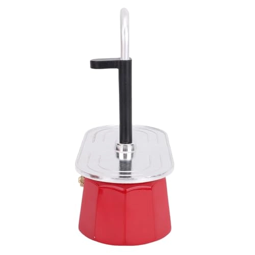 2 Cup Coffee Pot - Red Aluminum Alloy