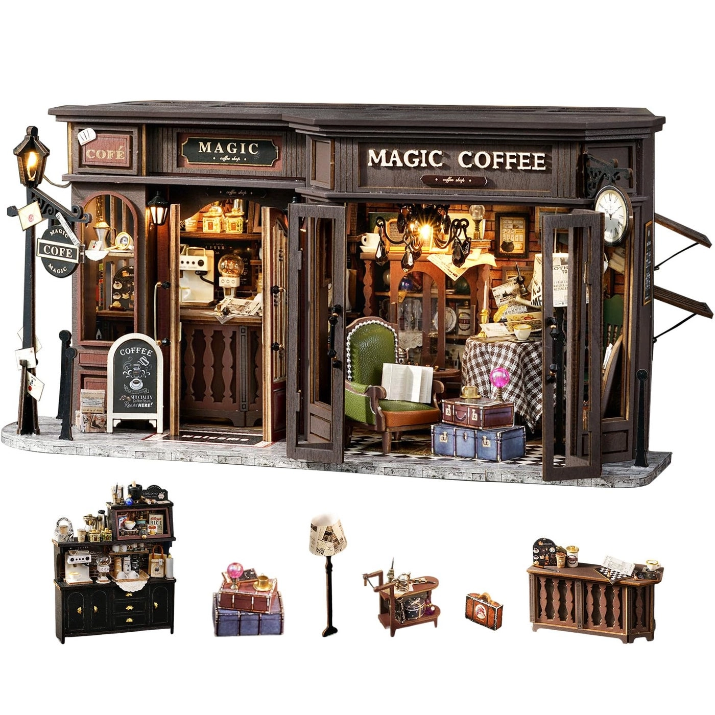 DIY Miniature Dollhouse Kit - 3D Wooden LED Light