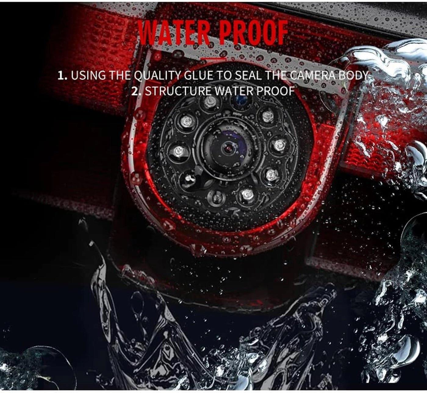 Rear View Backup Brake Light Camera - Night vision High-resolution