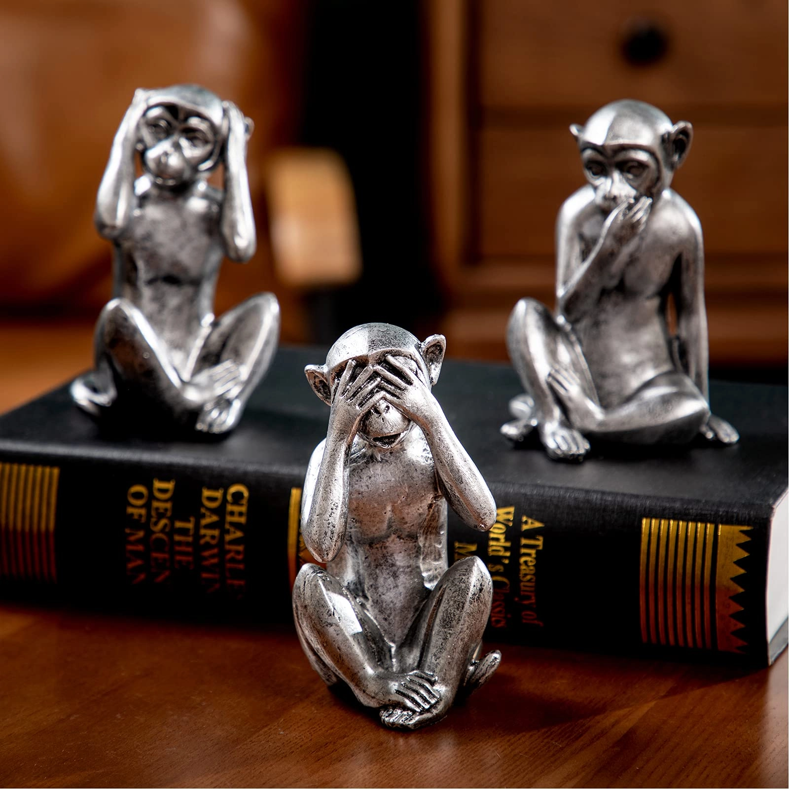 leekung 3 wise monkeys statue - Resin